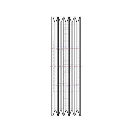 Poulie trapézoïdale SPB / B - 5 gorges - Ø335 mm - Moyeu amovible 3535 - Fonte