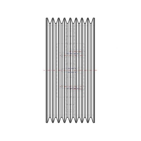 Poulie trapézoïdale SPB / B - 8 gorges - Ø335 mm - Moyeu amovible 3535 - Fonte