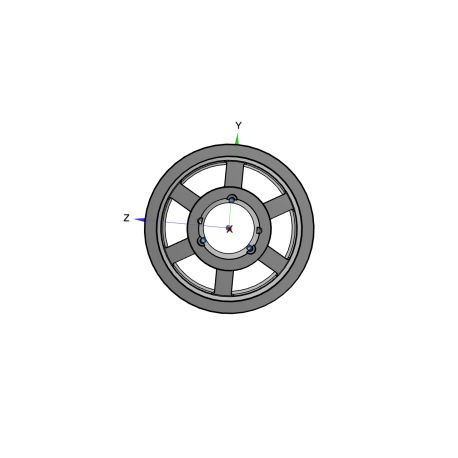 Poulie trapézoïdale SPB / B - 8 gorges - Ø335 mm - Moyeu amovible 3535 - Fonte