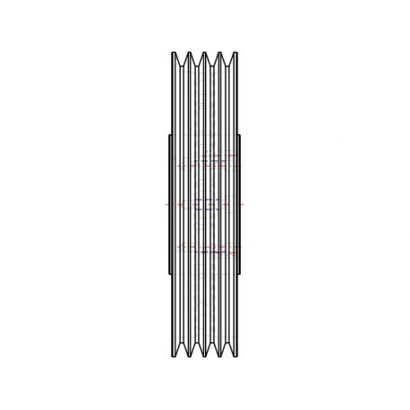 Poulie trapézoïdale SPB / B - 4 gorges - Ø375 mm - Moyeu amovible 3535 - Fonte