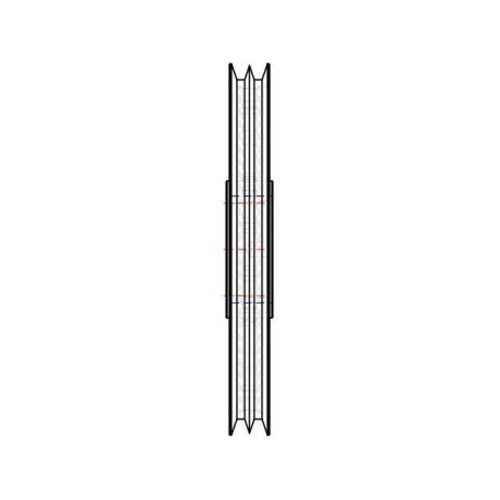 Poulie trapézoïdale SPB / B - 2 gorges - Ø400 mm - Moyeu amovible 3020 - Fonte