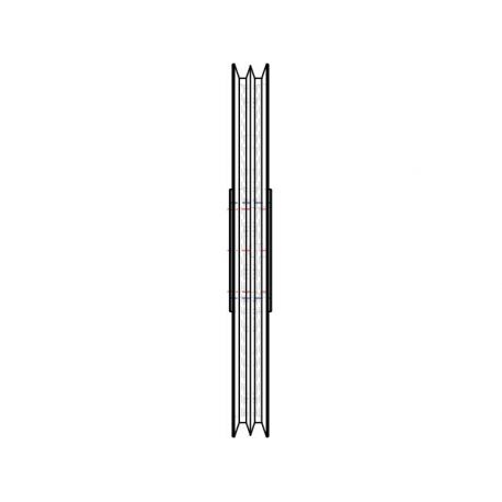 Poulie trapézoïdale SPB / B - 2 gorges - Ø450 mm - Moyeu amovible 3020 - Fonte