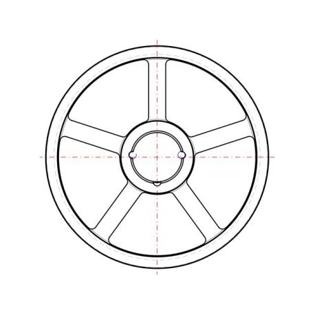 Poulie trapézoïdale SPB / B - 2 gorges - Ø450 mm - Moyeu amovible 3020 - Fonte