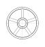 Poulie trapézoïdale SPB / B - 2 gorges - Ø450 mm - Moyeu amovible 3020 - Fonte