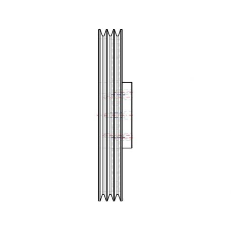 Poulie trapézoïdale SPB / B - 3 gorges - Ø450 mm - Moyeu amovible 3535 - Fonte