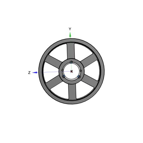 Poulie trapézoïdale SPB / B - 3 gorges - Ø450 mm - Moyeu amovible 3535 - Fonte