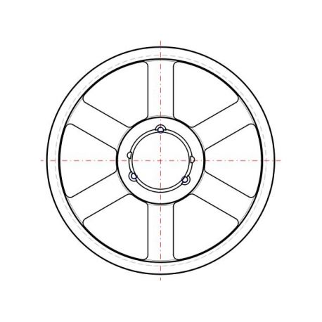 Poulie trapézoïdale SPB / B - 3 gorges - Ø450 mm - Moyeu amovible 3535 - Fonte