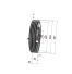 Poulie trapézoïdale SPB / B - 4 gorges - Ø450 mm - Moyeu amovible 3535 - Fonte