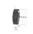 Poulie trapézoïdale SPB / B - 6 gorges - Ø450 mm - Moyeu amovible 4040 - Fonte