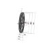 Poulie trapézoïdale SPB / B - 2 gorges - Ø560 mm - Moyeu amovible 3030 - Fonte