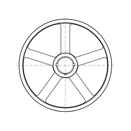Poulie trapézoïdale SPB / B - 2 gorges - Ø560 mm - Moyeu amovible 3030 - Fonte