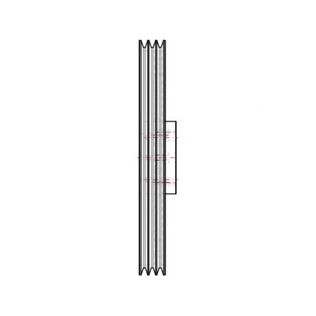 Poulie trapézoïdale SPB / B - 3 gorges - Ø560 mm - Moyeu amovible 3535 - Fonte