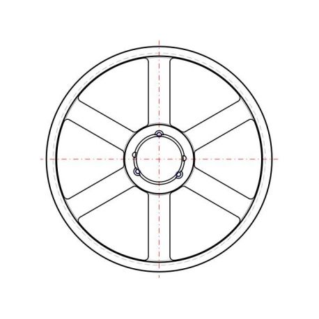Poulie trapézoïdale SPB / B - 3 gorges - Ø560 mm - Moyeu amovible 3535 - Fonte