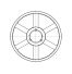 Poulie trapézoïdale SPB / B - 5 gorges - Ø560 mm - Moyeu amovible 4040 - Fonte
