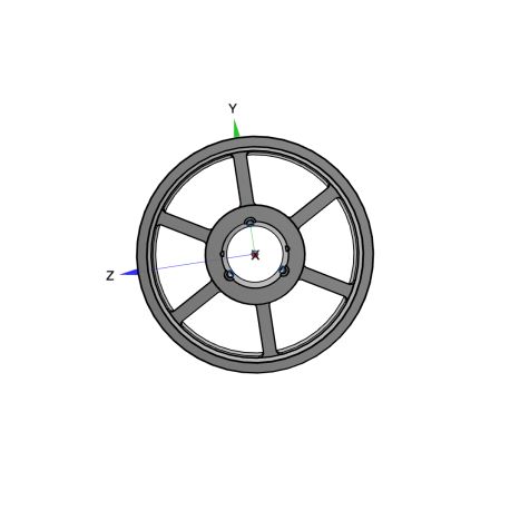Poulie trapézoïdale SPB / B - 8 gorges - Ø560 mm - Moyeu amovible 4545 - Fonte