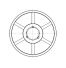 Poulie trapézoïdale SPB / B - 8 gorges - Ø560 mm - Moyeu amovible 4545 - Fonte