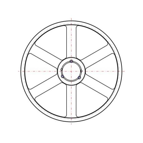 Poulie trapézoïdale SPB / B - 3 gorges - Ø630 mm - Moyeu amovible 3535 - Fonte