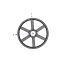 Poulie trapézoïdale SPB / B - 4 gorges - Ø630 mm - Moyeu amovible 3535 - Fonte