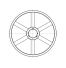 Poulie trapézoïdale SPB / B - 4 gorges - Ø630 mm - Moyeu amovible 3535 - Fonte