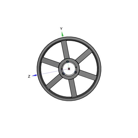 Poulie trapézoïdale SPB / B - 5 gorges - Ø630 mm - Moyeu amovible 4040 - Fonte