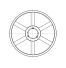 Poulie trapézoïdale SPB / B - 5 gorges - Ø630 mm - Moyeu amovible 4040 - Fonte