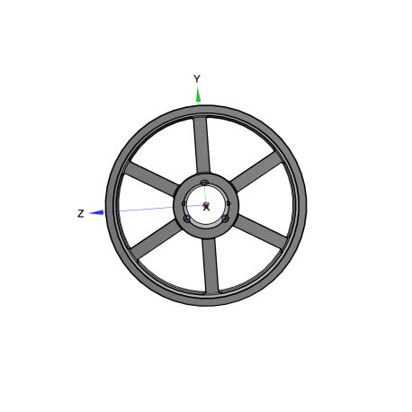 Poulie trapézoïdale SPB / B - 6 gorges - Ø630 mm - Moyeu amovible 4040 - Fonte