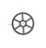 Poulie trapézoïdale SPB / B - 6 gorges - Ø630 mm - Moyeu amovible 4040 - Fonte