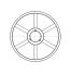 Poulie trapézoïdale SPB / B - 6 gorges - Ø630 mm - Moyeu amovible 4040 - Fonte