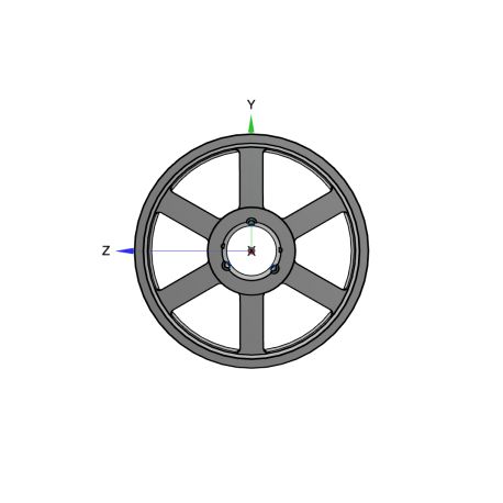 Poulie trapézoïdale SPB / B - 8 gorges - Ø630 mm - Moyeu amovible 4545 - Fonte