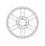 Poulie trapézoïdale SPB / B - 8 gorges - Ø630 mm - Moyeu amovible 4545 - Fonte