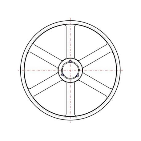 Poulie trapézoïdale SPB / B - 3 gorges - Ø710 mm - Moyeu amovible 3535 - Fonte