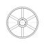 Poulie trapézoïdale SPB / B - 6 gorges - Ø710 mm - Moyeu amovible 4040 - Fonte