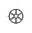 Poulie trapézoïdale SPB / B - 8 gorges - Ø710 mm - Moyeu amovible 4545 - Fonte