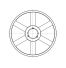 Poulie trapézoïdale SPB / B - 8 gorges - Ø710 mm - Moyeu amovible 4545 - Fonte