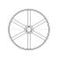 Poulie trapézoïdale SPB / B - 5 gorges - Ø1250 mm - Moyeu amovible 4545 - Fonte