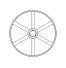 Poulie trapézoïdale SPB / B - 8 gorges - Ø1250 mm - Moyeu amovible 5050 - Fonte