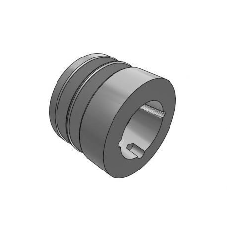Poulie trapézoïdale SPZ / Z - 2 gorges - Ø60 mm - Moyeu amovible 1108 - Fonte