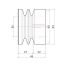 Poulie trapézoïdale SPZ / Z - 2 gorges - Ø60 mm - Moyeu amovible 1108 - Fonte