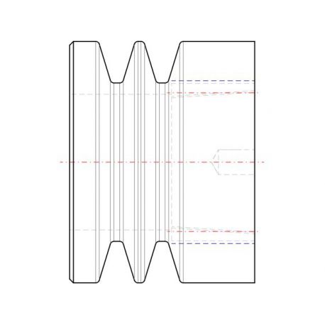 Poulie trapézoïdale SPZ / Z - 2 gorges - Ø60 mm - Moyeu amovible 1108 - Fonte
