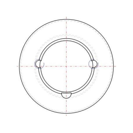 Poulie trapézoïdale SPZ / Z - 2 gorges - Ø60 mm - Moyeu amovible 1108 - Fonte