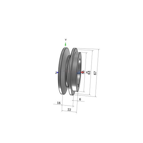 Poulie trapézoïdale SPZ / Z - 1 gorge - Ø63 mm - Moyeu amovible 1108 - Fonte