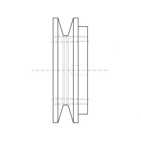 Poulie trapézoïdale SPZ / Z - 1 gorge - Ø63 mm - Moyeu amovible 1108 - Fonte