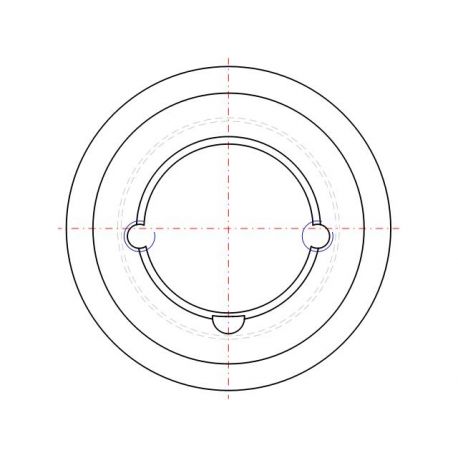 Poulie trapézoïdale SPZ / Z - 1 gorge - Ø63 mm - Moyeu amovible 1108 - Fonte