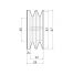 Poulie trapézoïdale SPZ / Z - 2 gorges - Ø63 mm - Moyeu amovible 1108 - Fonte