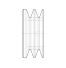 Poulie trapézoïdale SPZ / Z - 2 gorges - Ø63 mm - Moyeu amovible 1108 - Fonte