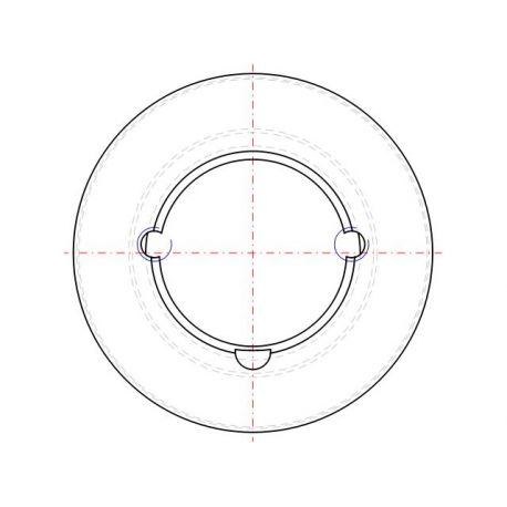 Poulie trapézoïdale SPZ / Z - 2 gorges - Ø63 mm - Moyeu amovible 1108 - Fonte