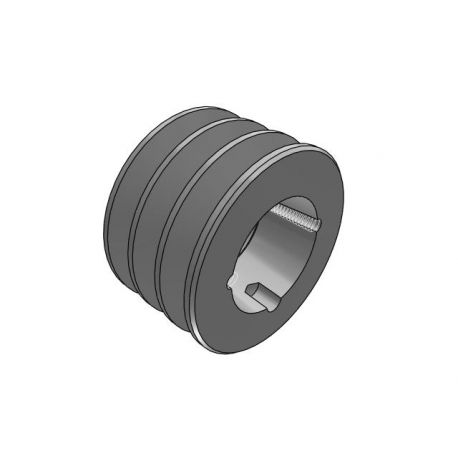 Poulie trapézoïdale SPZ / Z - 3 gorges - Ø63 mm - Moyeu amovible 1108 - Fonte