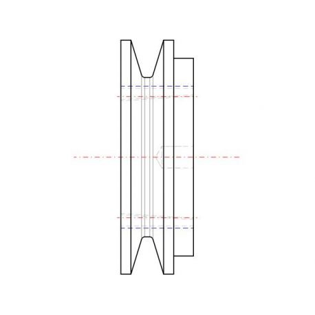 Poulie trapézoïdale SPZ / Z - 1 gorge - Ø67 mm - Moyeu amovible 1108 - Fonte
