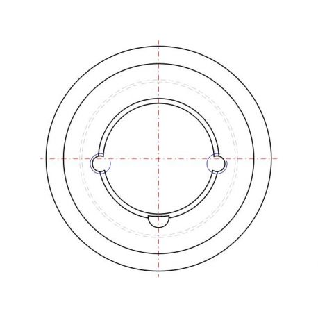Poulie trapézoïdale SPZ / Z - 1 gorge - Ø67 mm - Moyeu amovible 1108 - Fonte