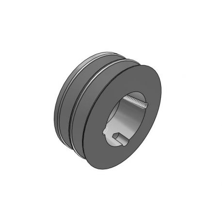 Poulie trapézoïdale SPZ / Z - 2 gorges - Ø67 mm - Moyeu amovible 1108 - Fonte